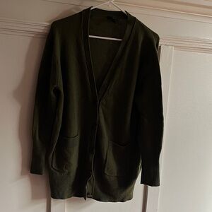 J. Crew Women’s oversized Olive Green Knit cardigan